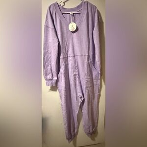 AnaBess Lavender V-Neck Romper